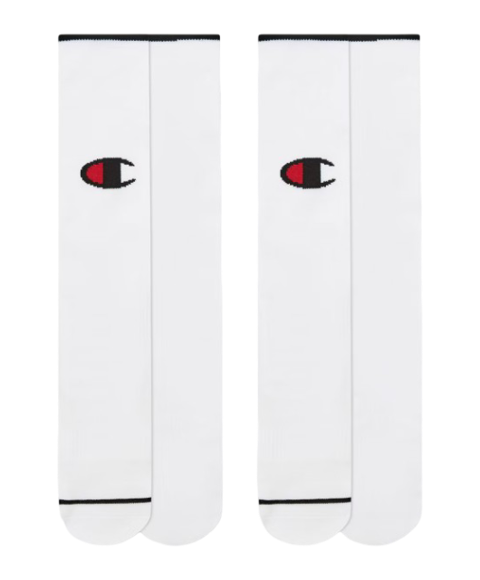 Champion Performance Soccer Socks - White (Pack of 2)