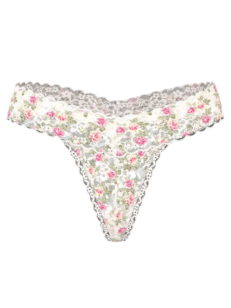Lace Thong Panty (Purest Pink Dots)