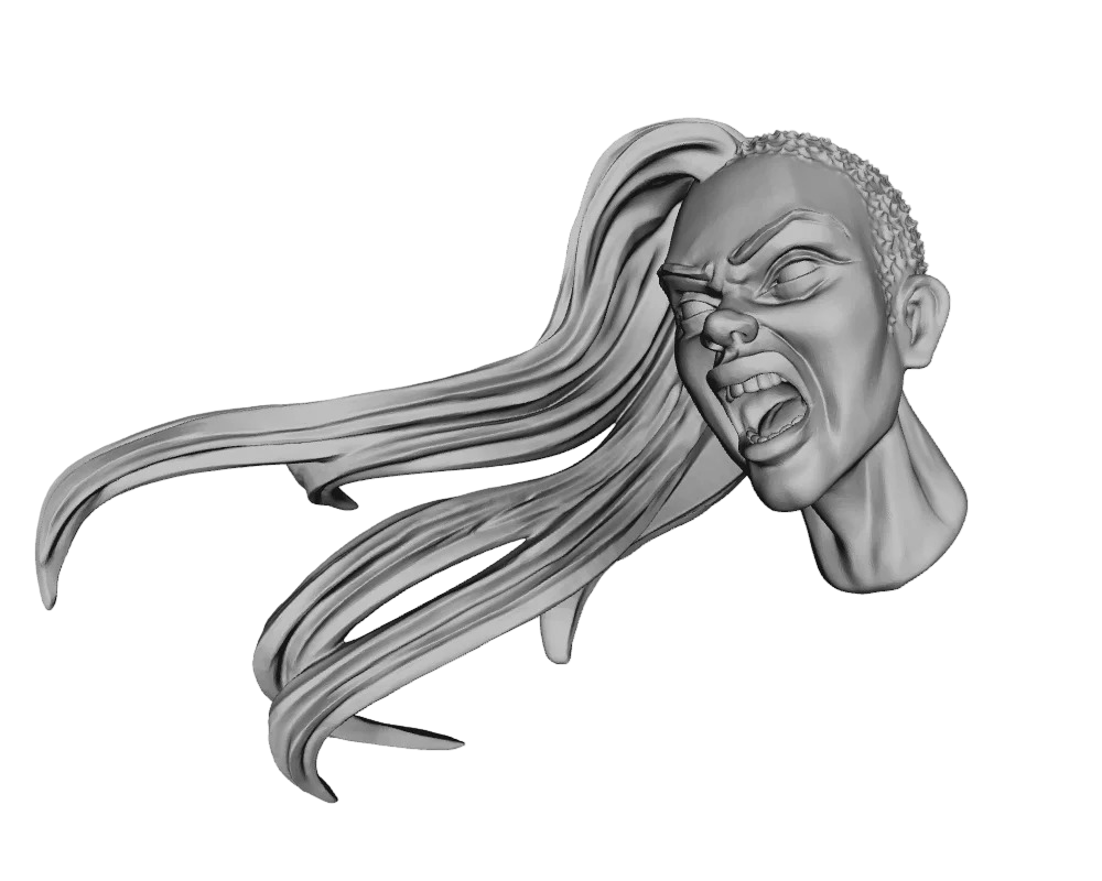 Keta Minies Female Heads 2 - Asymmetrical Long Angry