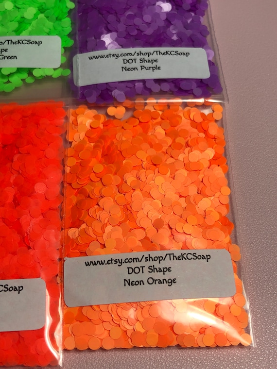 Neon 3mm Dot Circle Nail Art Embellishments (Neon Orange, 50G)