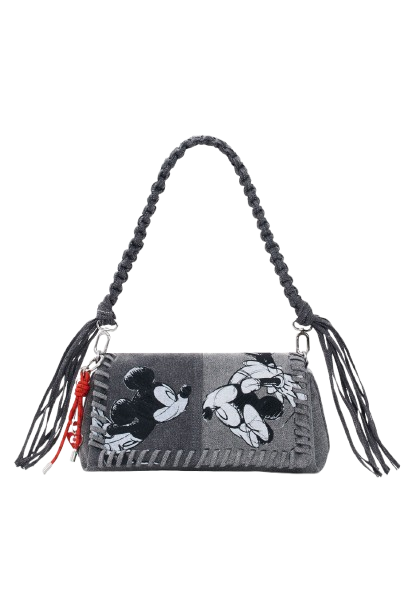 Desigual: Women's Medium Denim Bag Mickey Mouse (Gray)