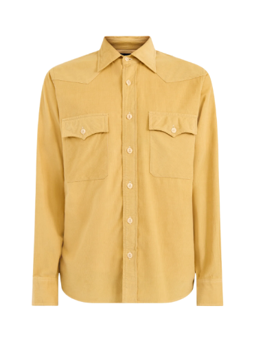 Drakes: Western Cotton Shirt (Yellow)