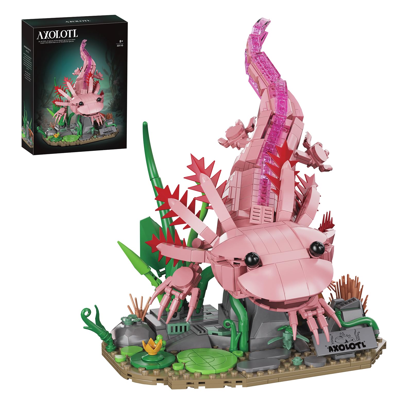 Pink Axolotl Building Set (998 Pcs)
