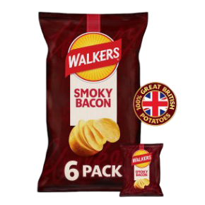 Walkers: Smoky Bacon Multipack Crisps - 6x25g