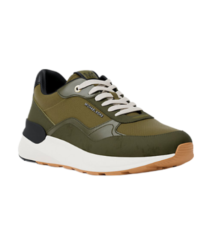 Trevor Leather and Corded Twill Trainer (Ivy Multi)