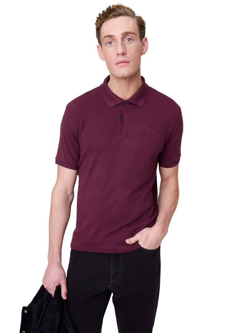 Luxury-Touch Polo (Burgundy Fig)