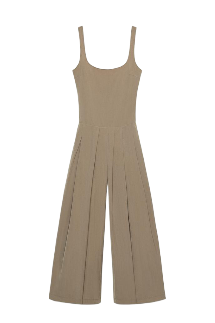 Nylon Jumpsuit With Pleats