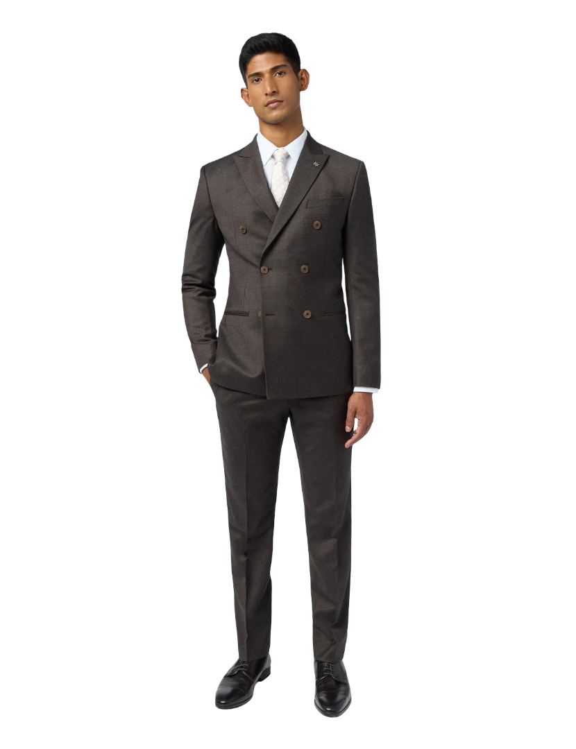 Byronj Double Breasted Flannel Suit Jacket