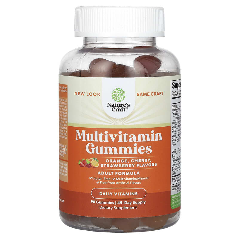 Kids' Multivitamin Gummies: Cherry, Strawberry, & Orange (90 Gummies)