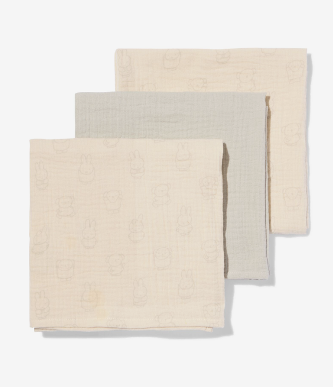 Miffy Muslin Cloths 60 x 60 cm (Pack of 3)