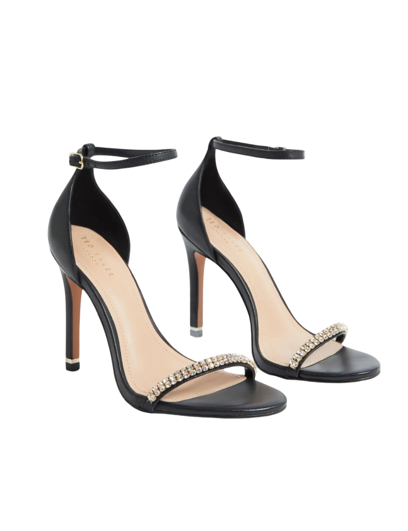 Laiilah Crystal Strap Stiletto Heel Sandals