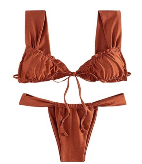 Shein: Bikinis-And-Tankini Set (Orange)