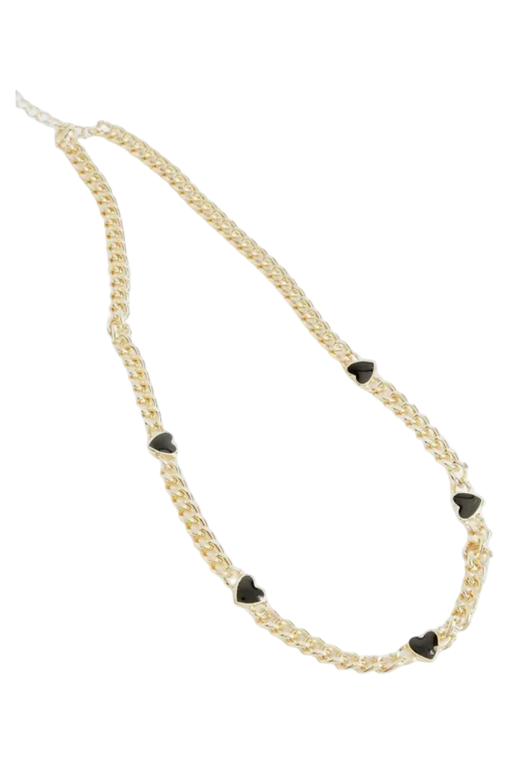 Boohoo: Heart Chain Necklace (Gold)