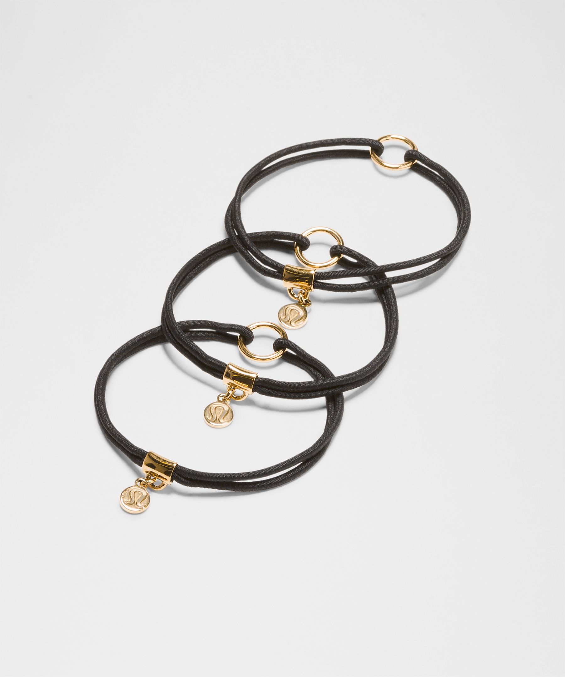 Logo Charm Hair Ties (Pack of 3)