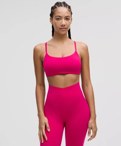 Women's Wunder Train Strappy Race Bra (Light Pink)
