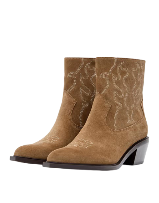 Stradivarius: Women's Cowboy Heeled Ankle Boots