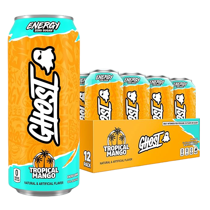 Ghost: Tropical Mango Energy Drink - 16oz (Pack of 12)