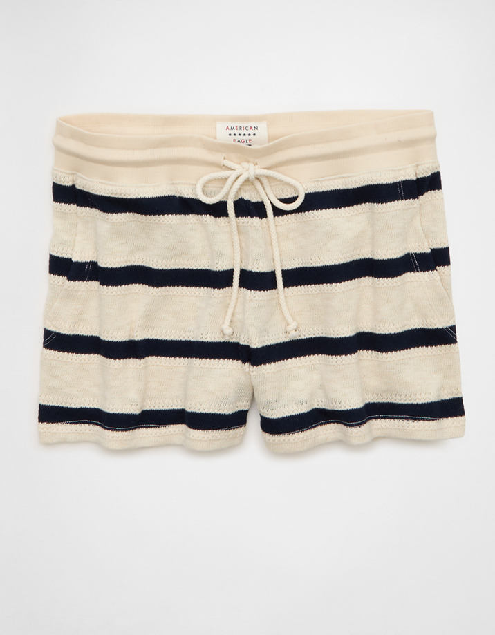 Women's AE Striped Pull On Sweatshort