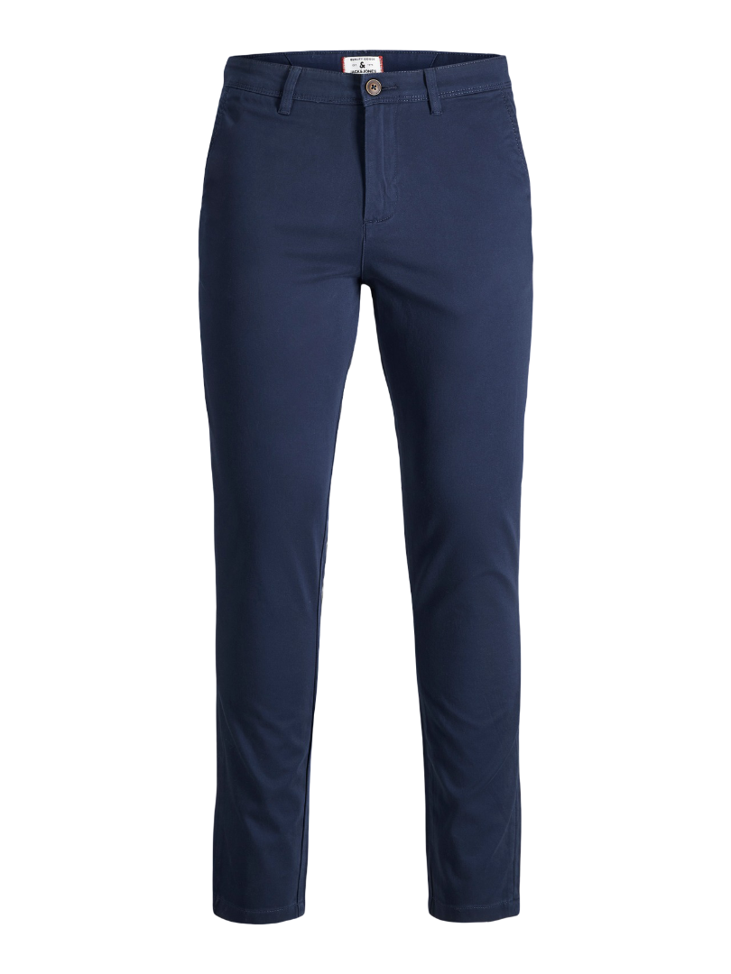 Slim Fit Chino Trousers (Navy)