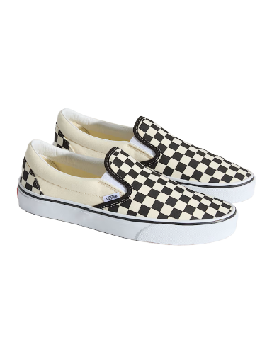 Checkerboard Classic Slip-On Shoes (Black & White)