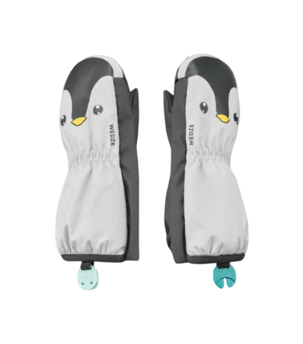 WEDZE: Baby Ski Mittens - Grey