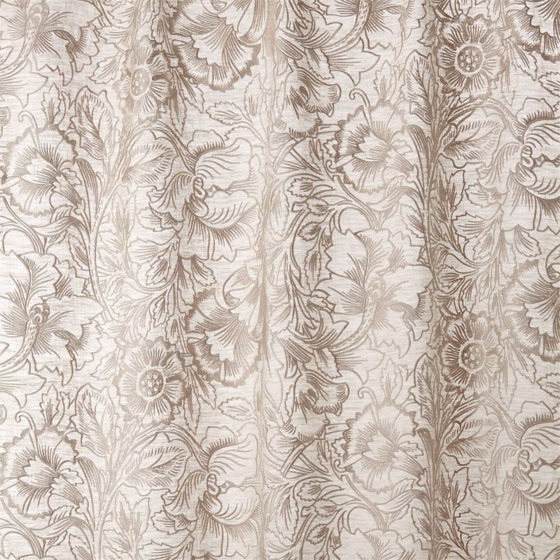 Morris & Co: Pure Poppy Embroidery Fabric Sample