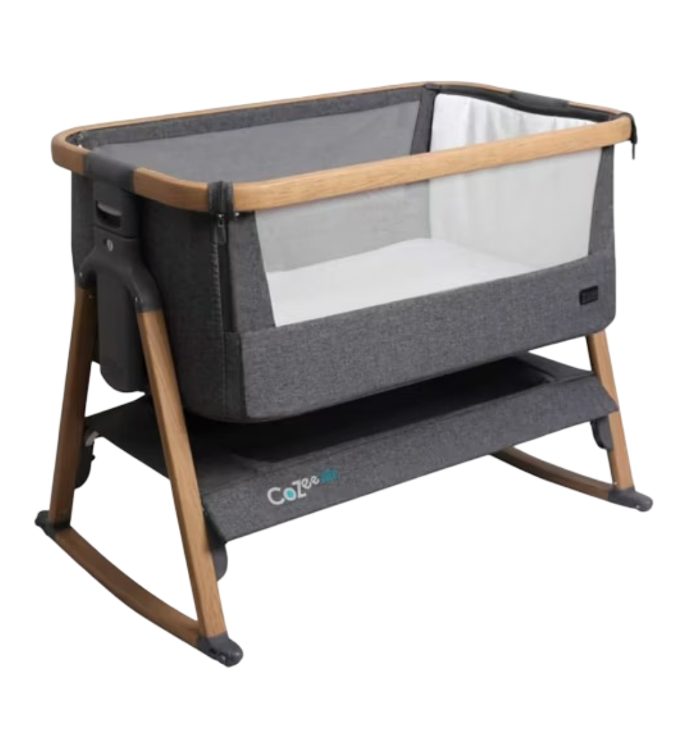 Tutti Bambini CoZee Air Bedside Crib (Oak/Charcoal)