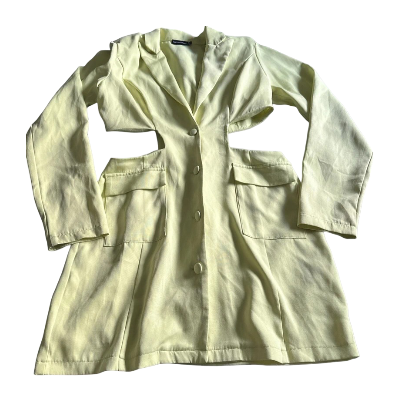 PrettyLittleThing: Cut Out Dress (Green)