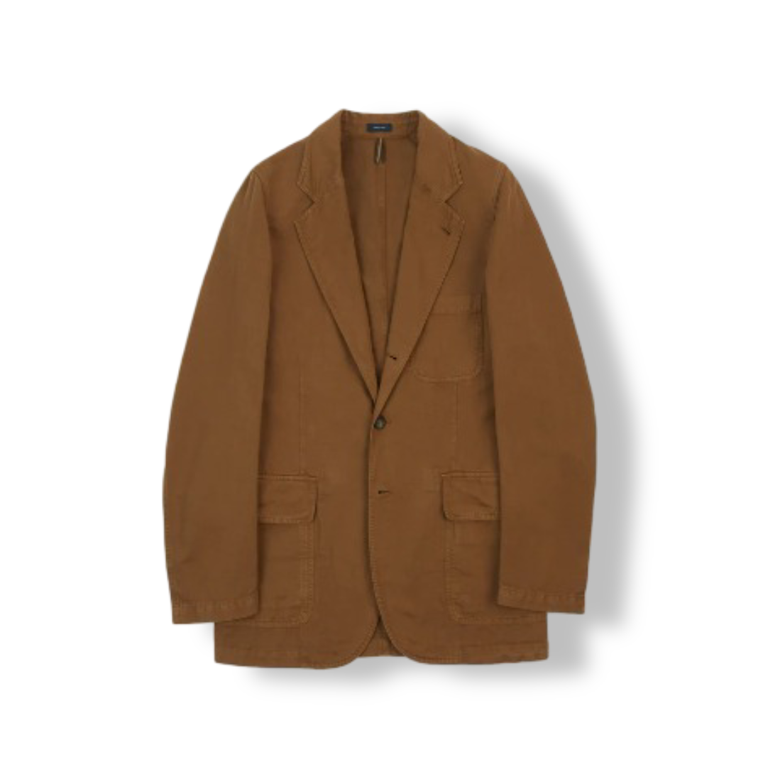 Men's Cotton Linen Blazer (Tobacco)