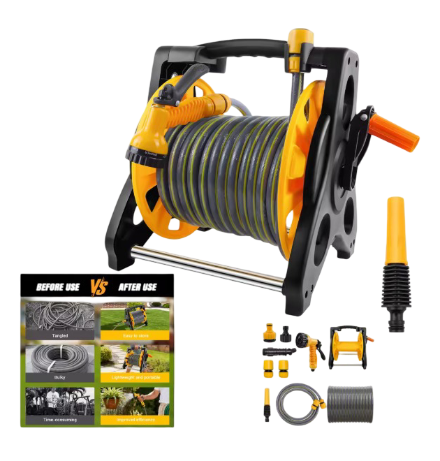 Garden Hose Reel 15M/25M/30M 2-in-1