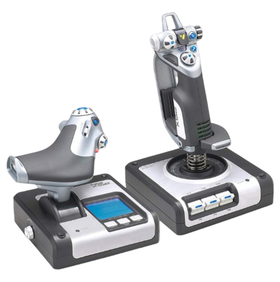 Logitech: X52 H.O.T.A.S. Joystick & Throne Unit (Graphite/Off-White)