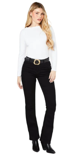 Dorothy Perkins: Comfort Stretch Bootcut Jeans (Black)