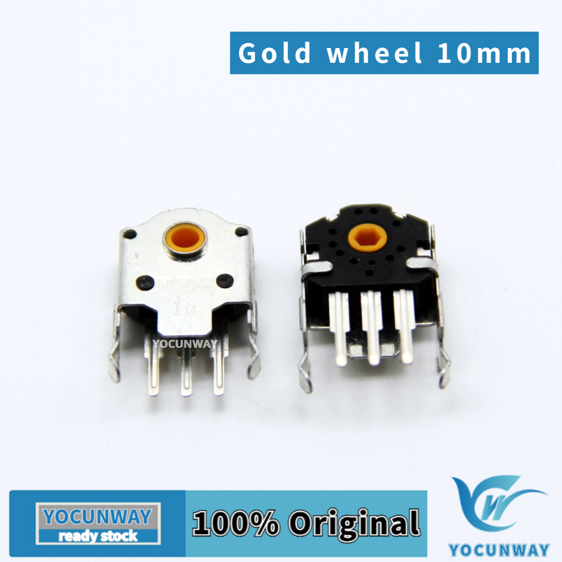 TTC Rotary Mouse Scroll Wheel Encoder (Gold, 1.74mm Hole, 20-40g Force)