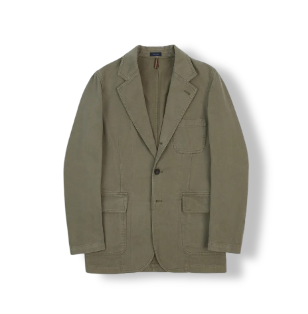 Women's Heavy Cotton Twill Games Blazer (Khaki)