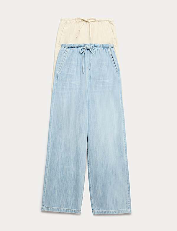 Women's Wide-Leg Jeans (Light Indigo Mix)