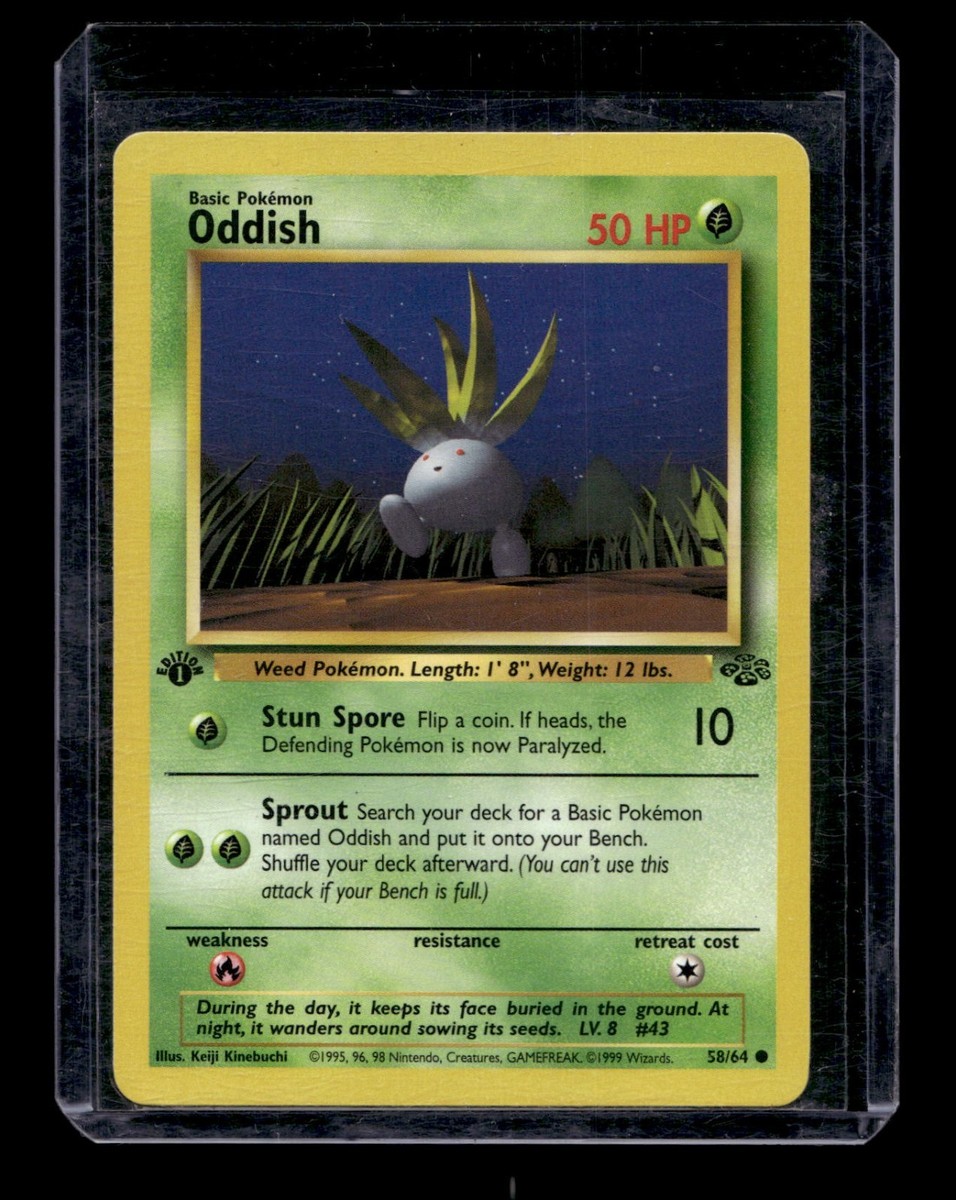Pokémon TCG: Oddish #58 (Jungle, French, First Edition, Common)
