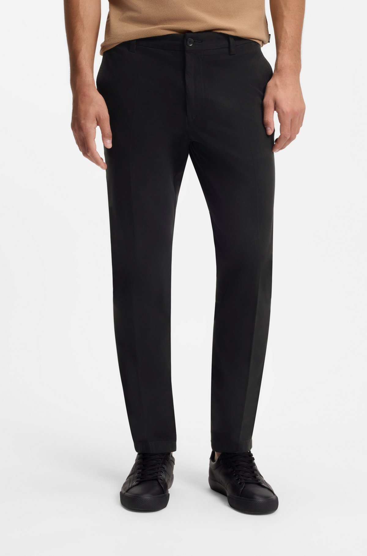 Men's Slim-Fit Trousers (Structured Stretch Cotton)