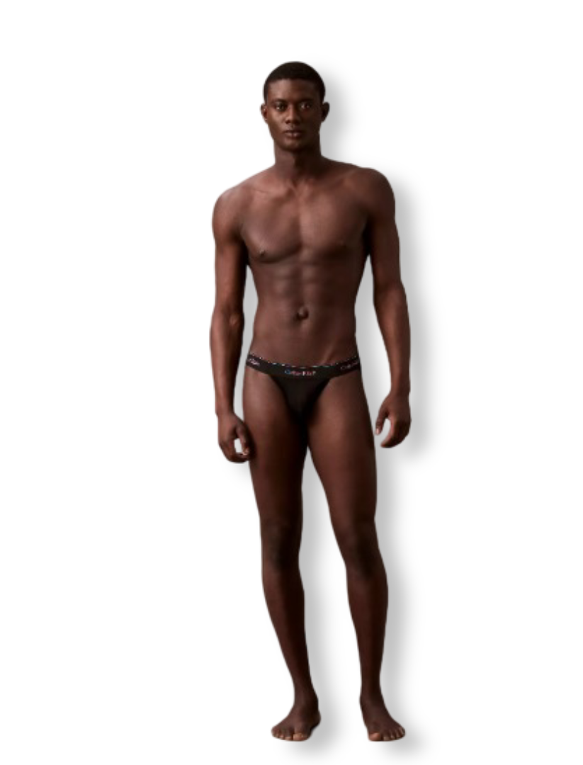 Men's Microfiber Stretch Pride Jock Strap (Black)