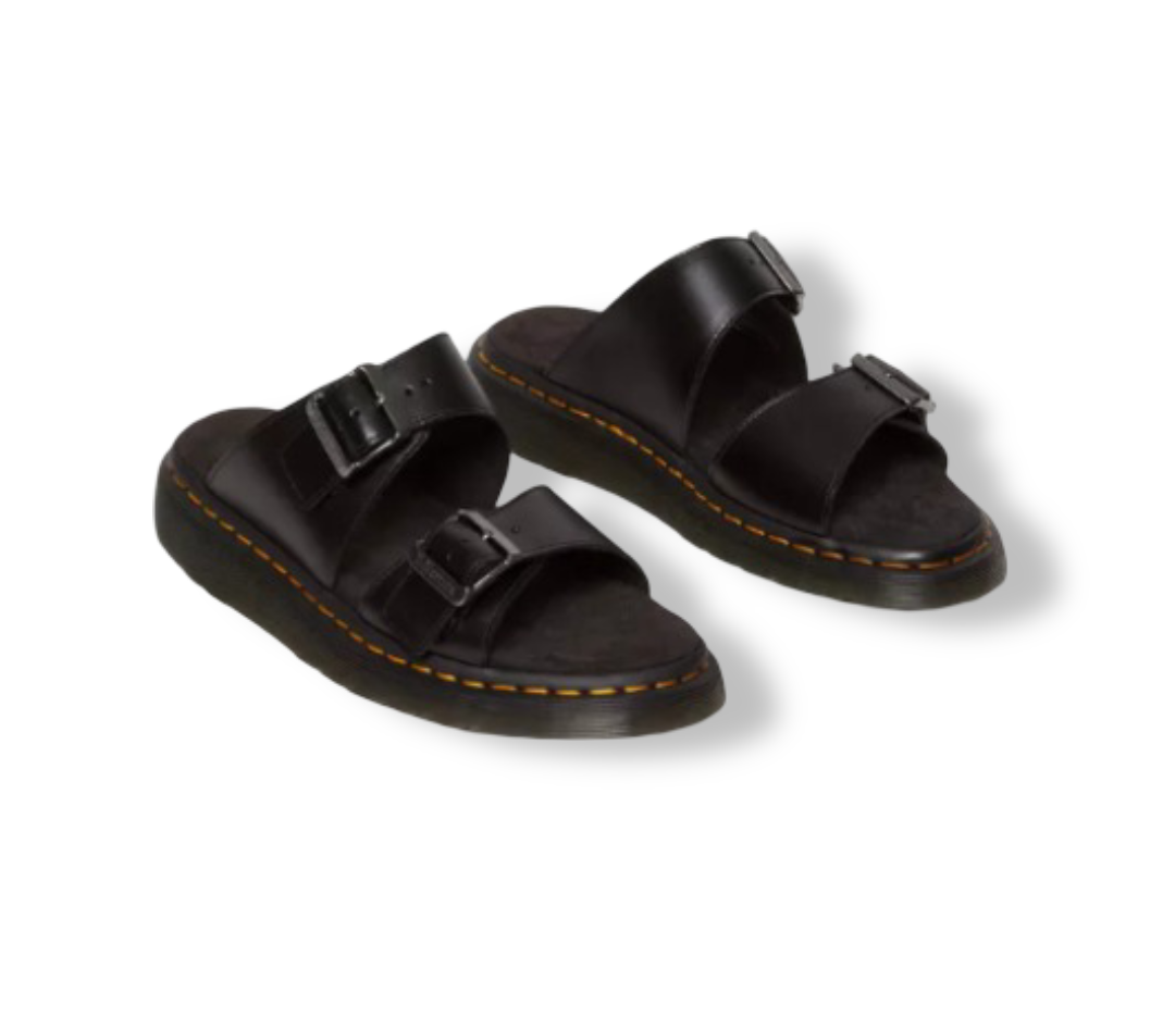 Josef Analine: Leather Buckle Slide Sandals