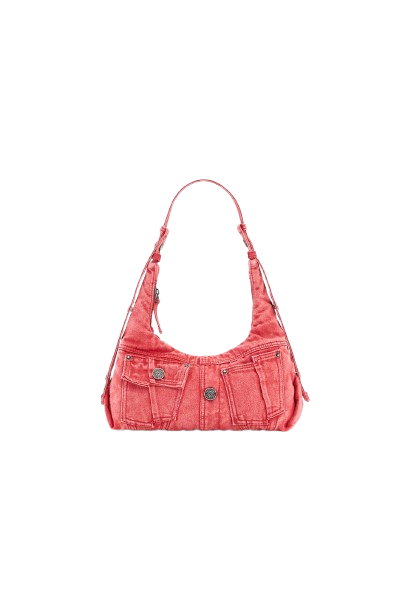 Desigual: Women's Medium Denim Shoulder Bag (Pink)