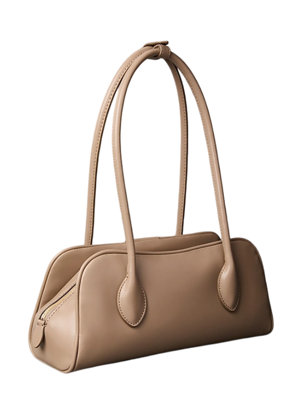 Emblem Logo Mini Shoulder Bag (Desert Taupe)