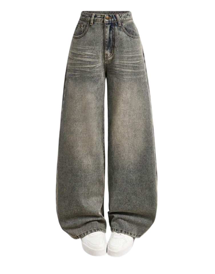 Girlism Y2k Vintage Baggy Jeans Wide Leg Denim Pants