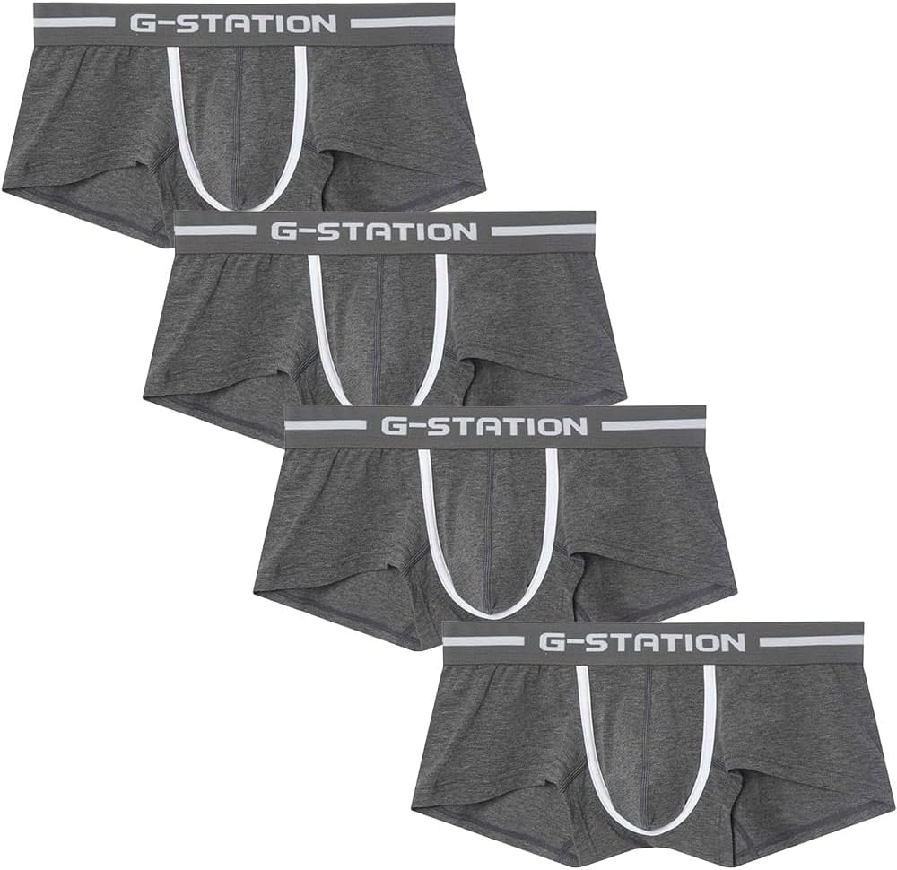 G-Station: Men's Low Rise Boxer Shorts (Charcoal)