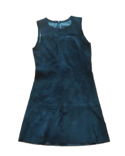 Balenciaga: Vestito Tubino Donna Leather Dress (Navy Blue)