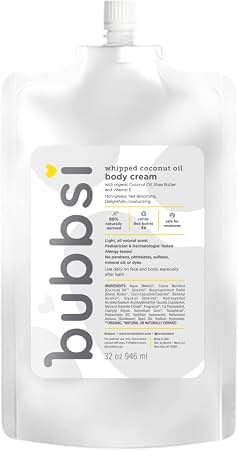 Bubbsi: Newborn Baby Body Lotion with Organic Coconut Oil, Shea Butter & Vitamin E (Refill Pouch, 32oz)