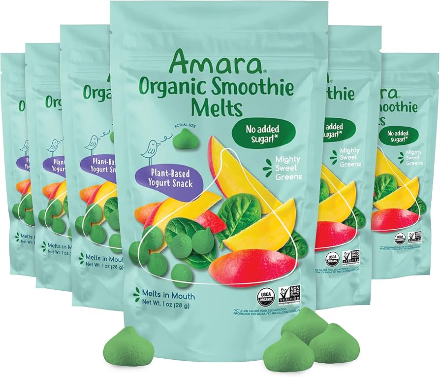 Amara Smoothie Melts - Mighty Sweet Greens (6 Resealable Bags)