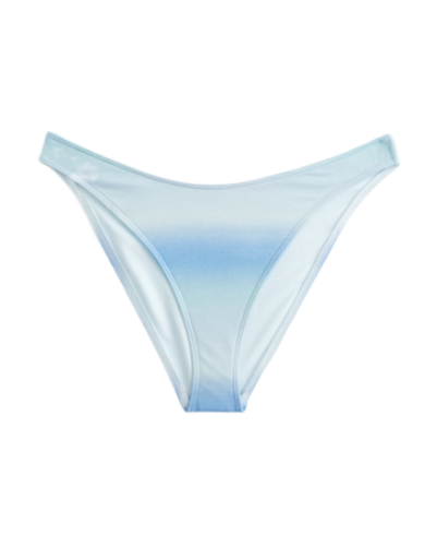 Shimmer High-Leg Cheeky Bikini Bottom (Light Blue Ombre Shine)