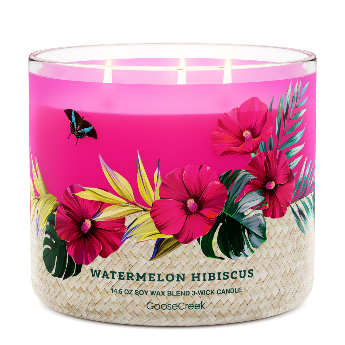 Watermelon Hibiscus 3-Wick Candle