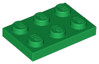 Plate - Green (2 x 3)