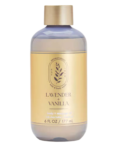 Body and Massage Oil: Lavender Vanilla - 177ml